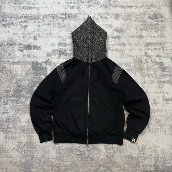 Bape Other - Authentic Bape 2000’s Leopard Print Full Zip Hoodie L